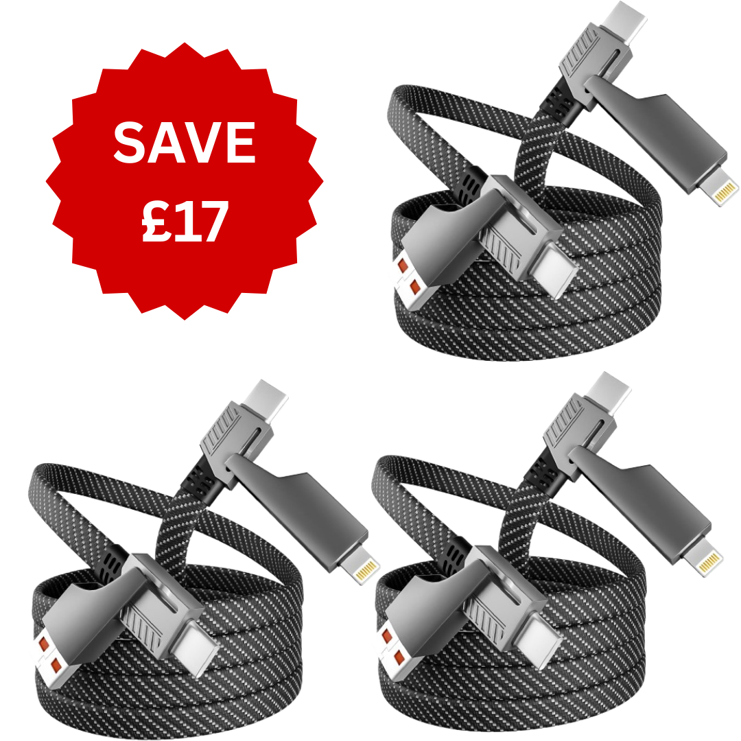 4 In 1 Fast Charging Cable l Long Charger 1.2metres
